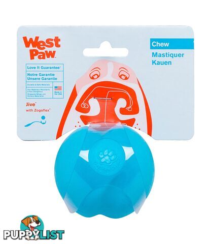 West Paw Jive Ball Small Aqua Blue - ZG070AQA