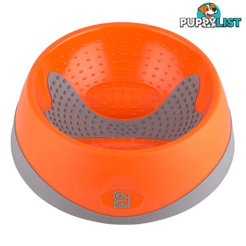 Oh Bowl Oral Health Bowl for Dogs - Orange - Small - OB900SO