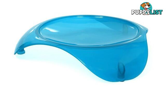 Smartcat Shallow Cat Food Dish by Smart Cat - Small Blue - 2004B