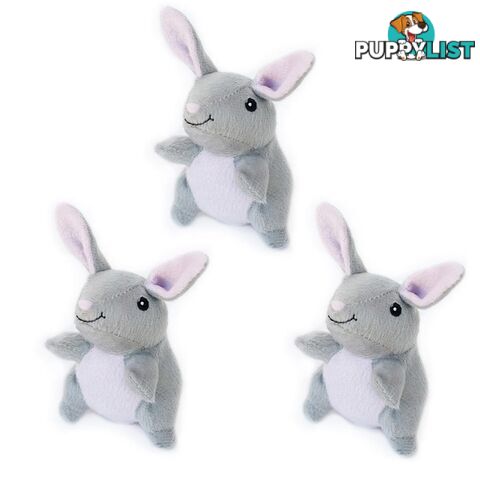 Zippy Paws Miniz 3-Pack - Bunnies - ZP249