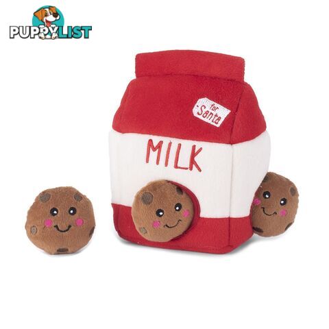 Zippy Paws Christmas Holiday Burrow - Santa's Milk and Cookies - ZP698