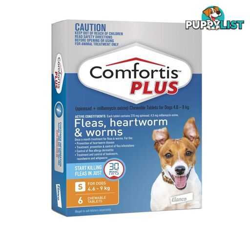 Comfortis Plus for Dogs - 6 Pack - 4.6 to 9kg (Orange) - 2278532