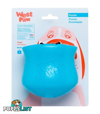 West Paw Toppl Large Aqua Blue - ZG084AQA