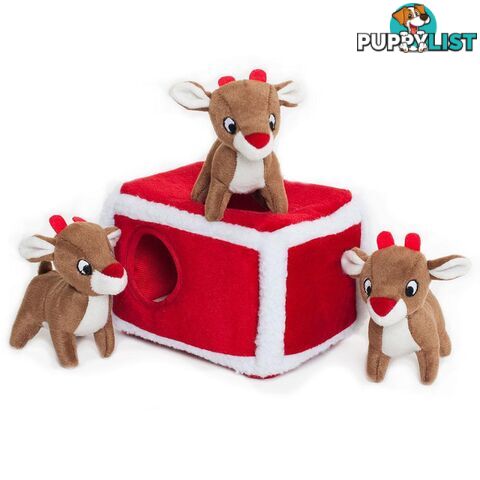 Zippy Paws Christmas Holiday Burrow - Reindeer Pen - ZP612