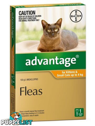 Advantage for Kittens & Cats 0-4kg (Orange) - 1 Pack - 2205691