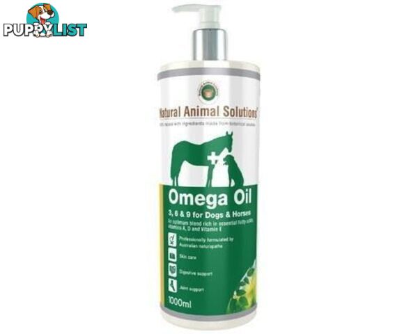 Natural Animal Solutions - Omega 3,6 & 9 For Dogs-Horses 1000ml - NASO1002