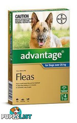 Advantage for Dogs 25kg+ (Blue) - 4 Pack - 1890261