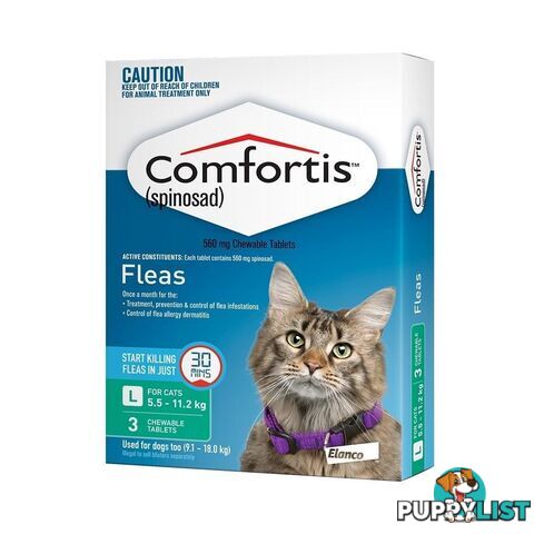 Comfortis for Cats - 3 Pack - 5.5 to 11.2kg (Green) - 2307209