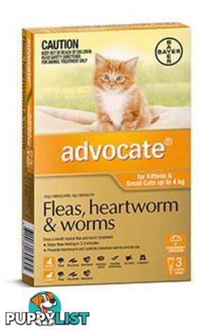 Advocate for Cats under 4kg (Orange) - 3 Pack - 1891212