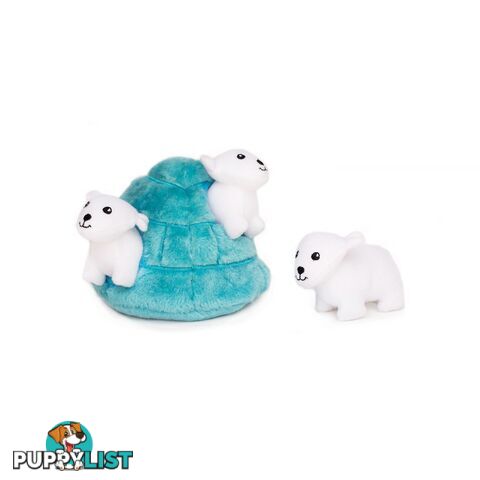 Zippy Paws Christmas Holiday Burrow - Polar Bear Igloo - ZP857