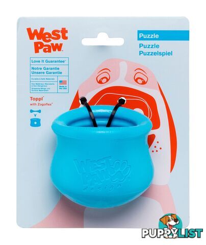 West Paw Toppl Small Aqua Blue - ZG083AQA