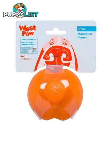 West Paw Jive Ball Large Tangarine Orange - ZG071TNG