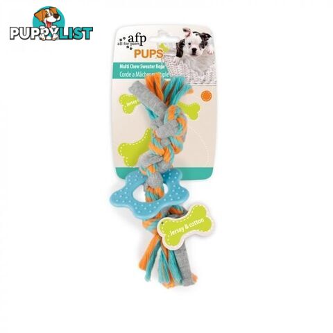 All For Paws Pups Multi Chew Sweater Rope - AFP4736