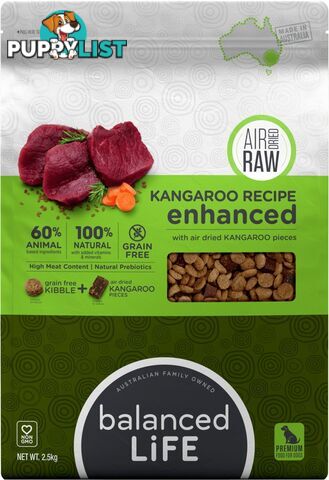 Balanced Life Enhanced Kangaroo Air Dried Dog Food 2.5kg - BLEK25