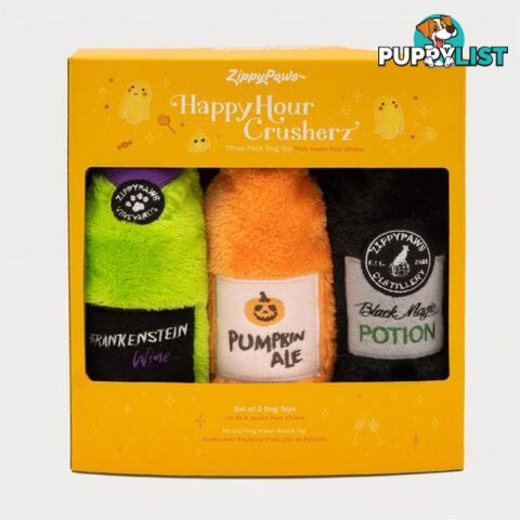 Zippy Paws Happy Hour Crusherz - Halloween Three Pack - ZPD024