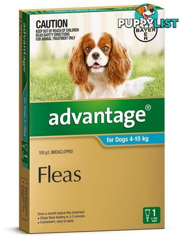 Advantage for Dogs 4kg - 10kg (Aqua) - 1 Pack - 2205739