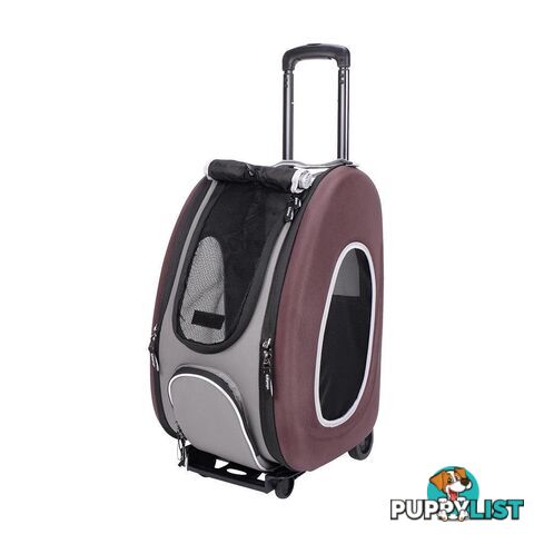 Ibiyaya EVA Pet Carrier (With Wheels) - Brown - FC1008-BR