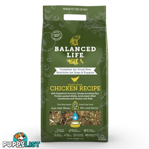 Balanced Life Chicken Air Dried Dog Food 3.5kg - BLCD3500