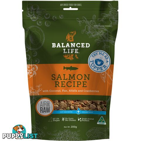 Balanced Life Salmon Air Dried Dog Food 200g - BLSD200