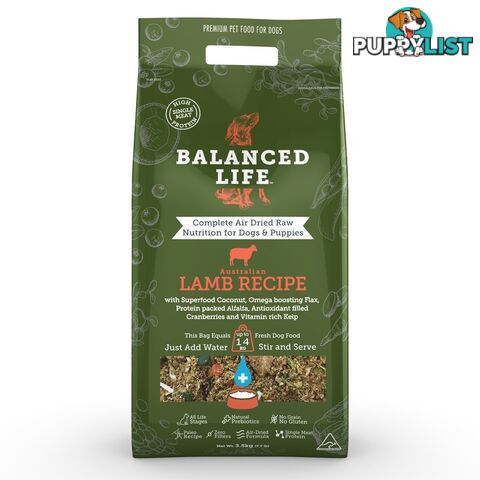 Balanced Life Lamb Air Dried Dog Food 1kg - BLLD1000