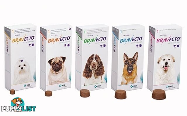 Bravecto Chew for Dogs - 3 Month Protection - 40 to 56kg (Pink) - 2184149