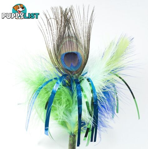 Go Cat Peacock Sparkler Cat Teaser 18 Inch - GC014