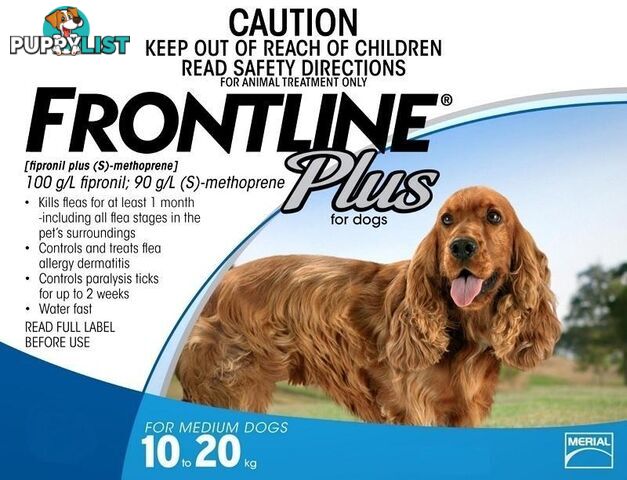 Frontline Plus for Dogs 10kg to 20kg (Blue) - 6 Pack - 1891378