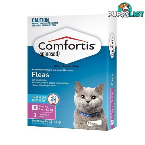 Comfortis for Cats - 3 Pack - 1.4 to 2.7kg (Pink) - 2307188