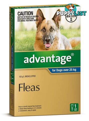 Advantage for Dogs 25kg+ (Blue) - 1 Pack - 2205755