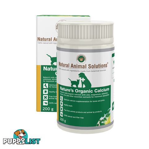 Natural Animal Solutions - Nature's Organic Calcium 200g - NASS3006