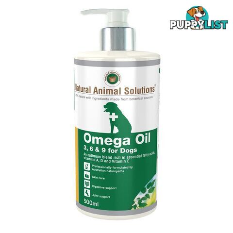 Natural Animal Solutions - Omega 3,6 & 9 For Dogs 500ml - NASO1001