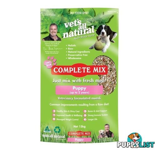 Vets All Natural Complete Mix - Puppy - 15kg - CMP15R