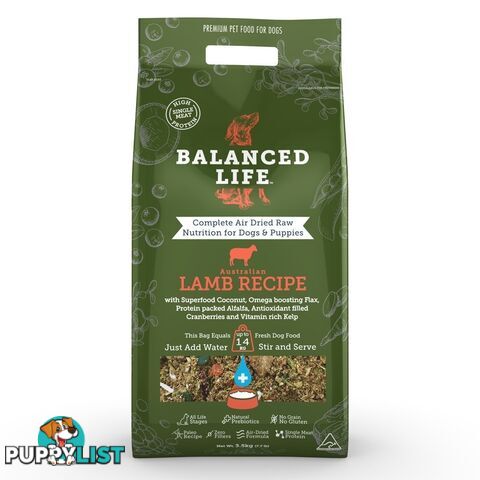 Balanced Life Lamb Air Dried Dog Food 3.5kg - BLLD3500