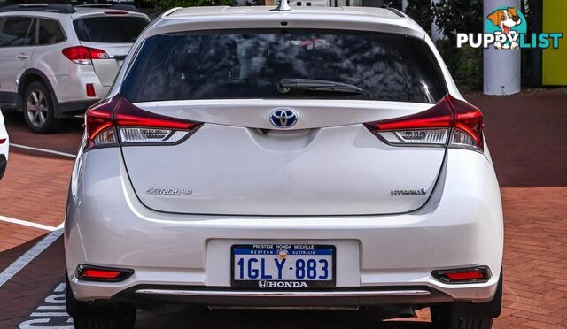 2018 TOYOTA COROLLA HYBRID ZWE186R HATCHBACK