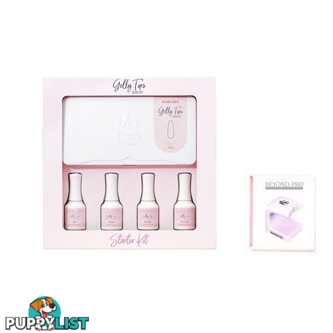 Gelly Tip Kit - GK01 Long Coffin + Flash Cure Lamp - KSGK01