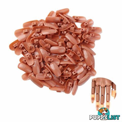 Replacement Tips Brown For Nail Trainer 100pc - PRACTIP100