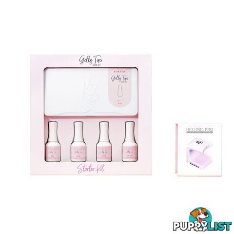 Gelly Tip Kit - GK03 Medium Stiletto + Flash Cure Lamp - KSGK03