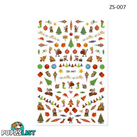 Nail Sticker - Christmas ZS007 - NSZS-007