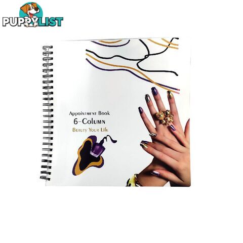 Appointment Book 6 Column Purple & Yellow - APB6CPY