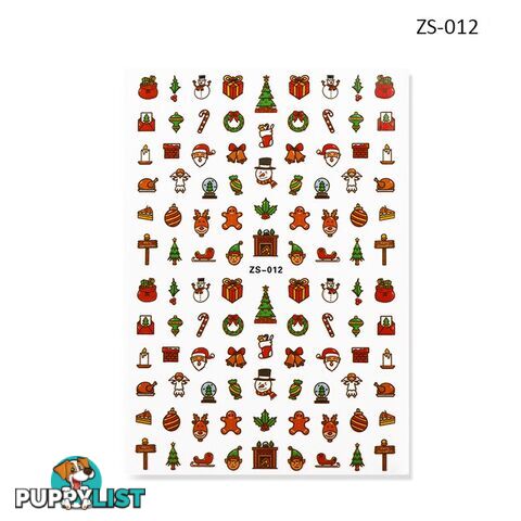 Nail Sticker - Christmas ZS012 - NSZS-012