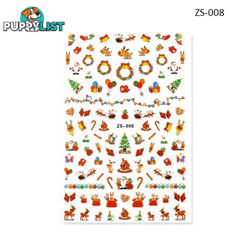 Nail Sticker - Christmas ZS008 - NSZS-008