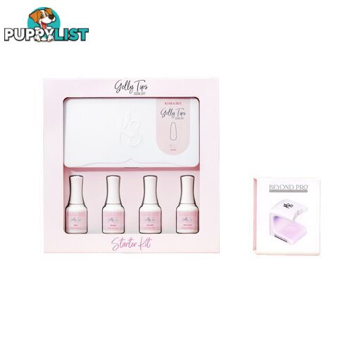 Gelly Tip Kit - GK09 Short Square + Flash Cure Lamp - KSGK09