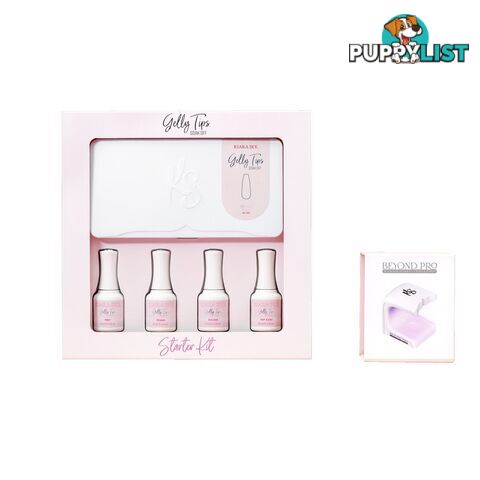 Gelly Tip Kit - GK07 Short Stiletto + Flash Cure Lamp - KSGK07