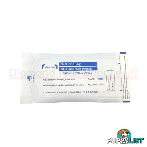 Self Sealing Sterilization Pouch Short 90 x 190mm - HFSSSP190