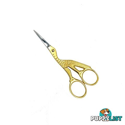 Fancy Stork Scissors Stainless Steel Gold - GEFSSS