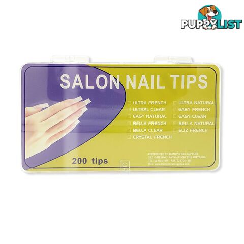 Salon Nail Tips White 200pc - TIPSALCP