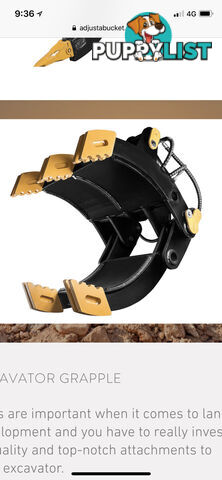Excavator grab’s grapples hydraulic and manual