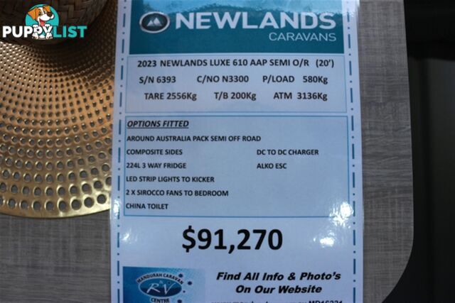 2023 NEWLANDS LUXE AAP 610 COMP CARAVAN