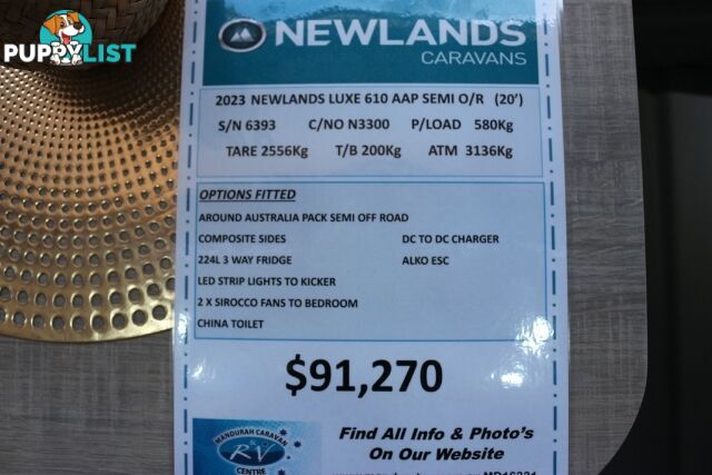 2023 NEWLANDS LUXE AAP 610 COMP CARAVAN