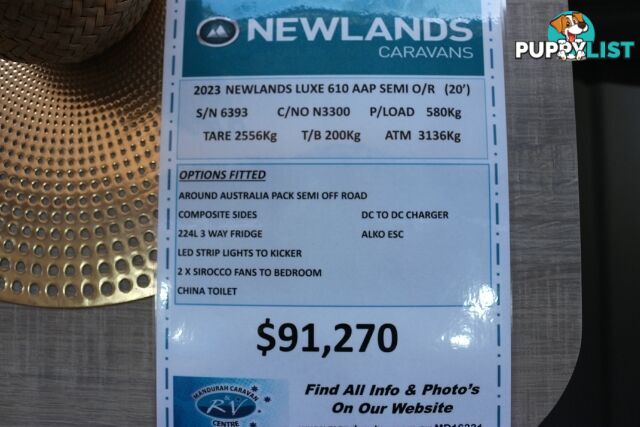 2023 NEWLANDS LUXE AAP 628 COMP CARAVAN